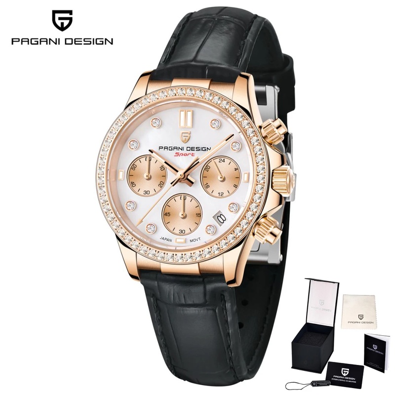 Luxury Watch Diamond - PAGANI DESIGN Lüks Elmas İşlemeli Kadın