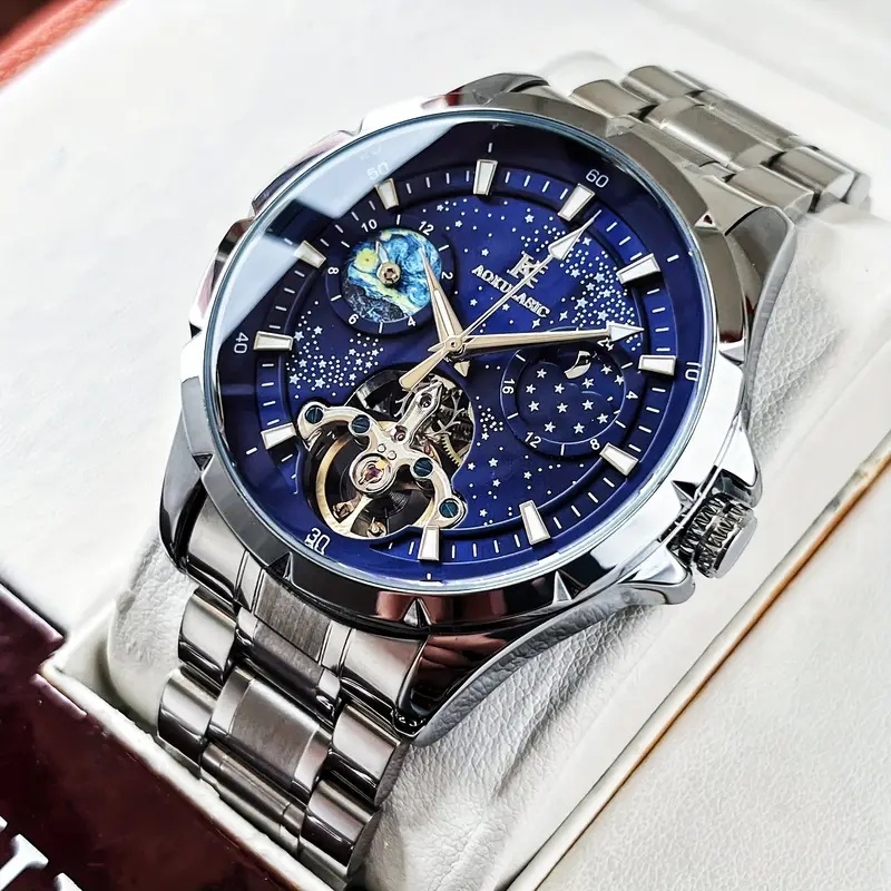 Luxury Watch Events - Lüks Erkek Otomatik Mekanik Saati, Güneş,