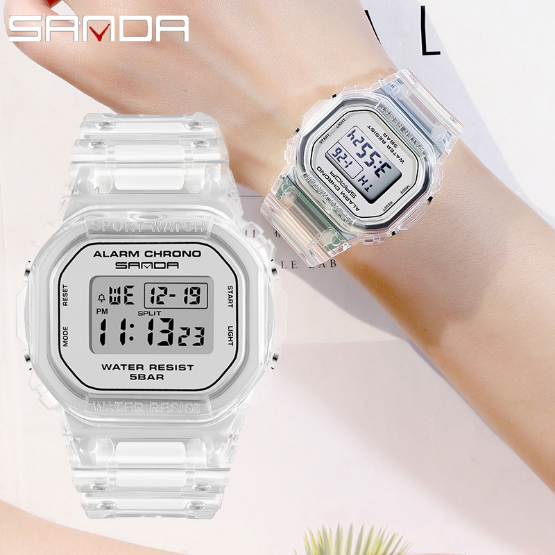 Luxury Watch White - SANDA beyaz moda spor izle severlerin