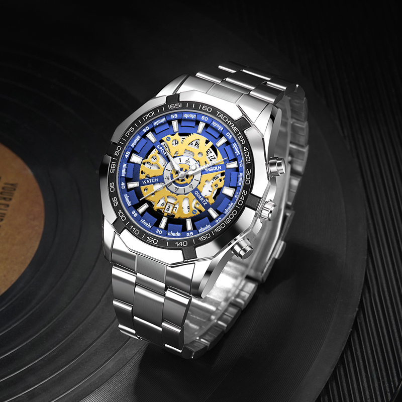Luxury Watch Winder - Erkekler için Lüks Moda İskelet Saat,