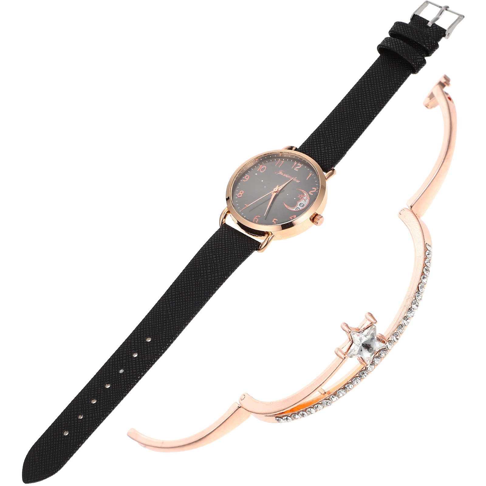 Luxury Watch White - 1 takım zarif yıldız ay kadın