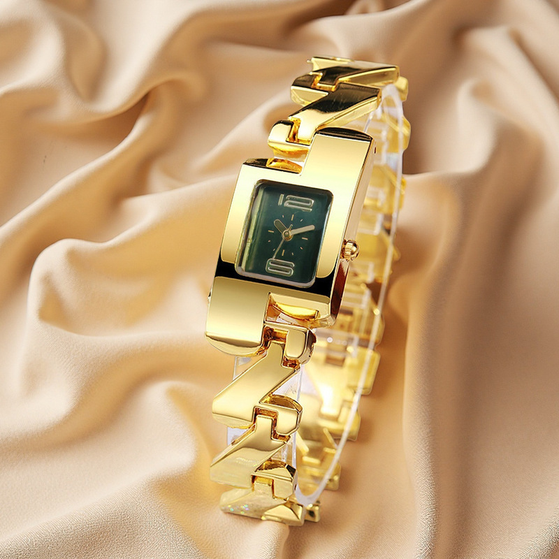Luxury Watch Kids - Kadın Kare Kuvars Saat Moda Bileklik