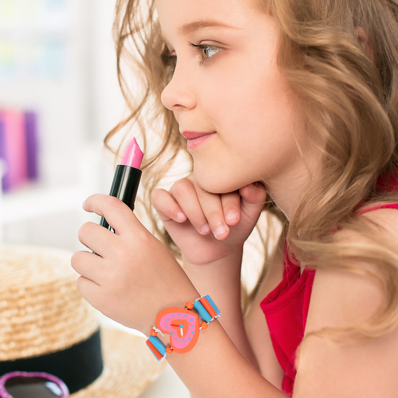 Luxury Watch Kids - 4 Adet Çocuk Karikatür Ahşap Saat,
