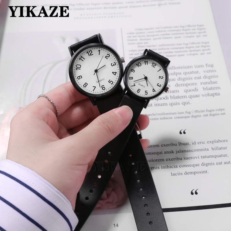 Luxury Watch White - YIKAZE kadın kol saati basit siyah