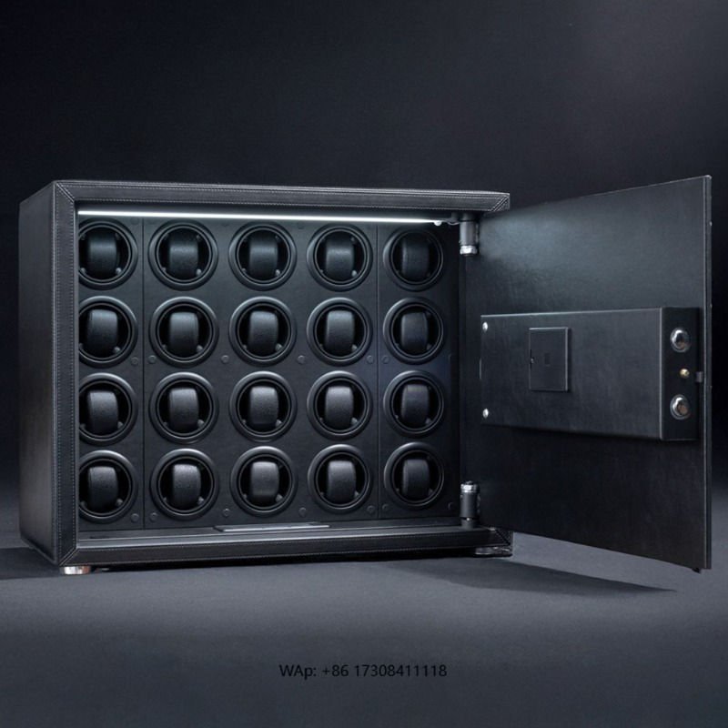 Luxury Watch Winder - Parmak İzi Güvenlik Kasalı Lüks Otomatik