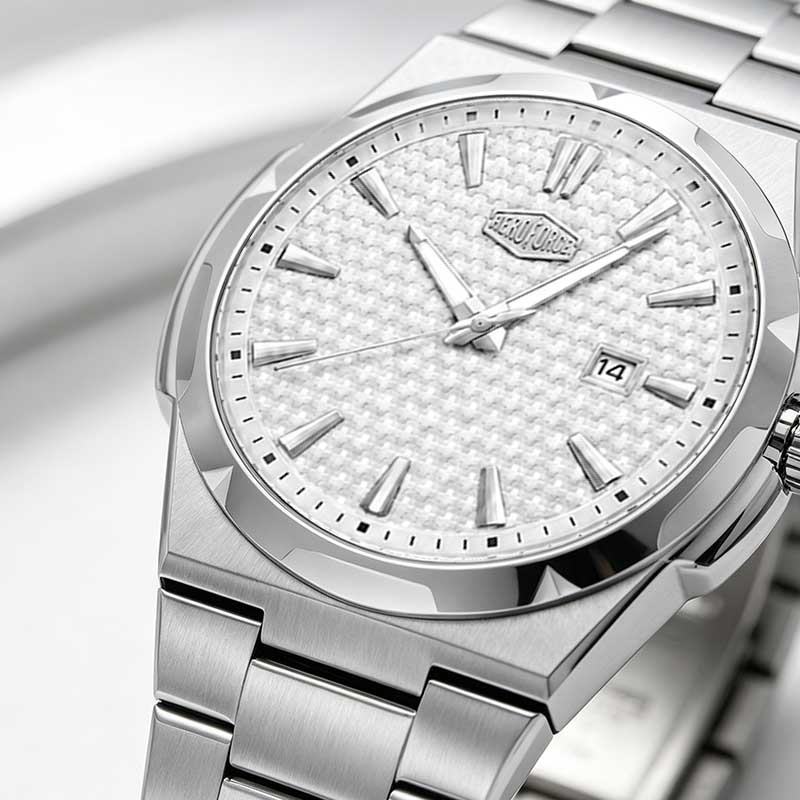 Luxury Watch White - HEROFORCE Gümüş Beyaz Erkek Kol Saati
