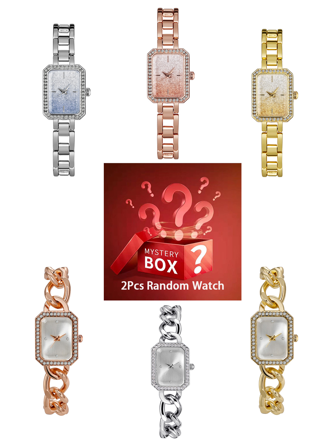 2 adet kadın saati gizem kutus - Luxury Watch Diamond incelemesi ve fiyatı