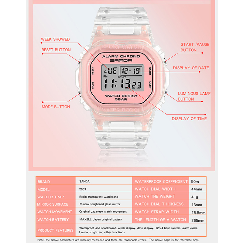 SANDA beyaz moda spor izle sev - Luxury Watch White incelemesi ve fiyatı