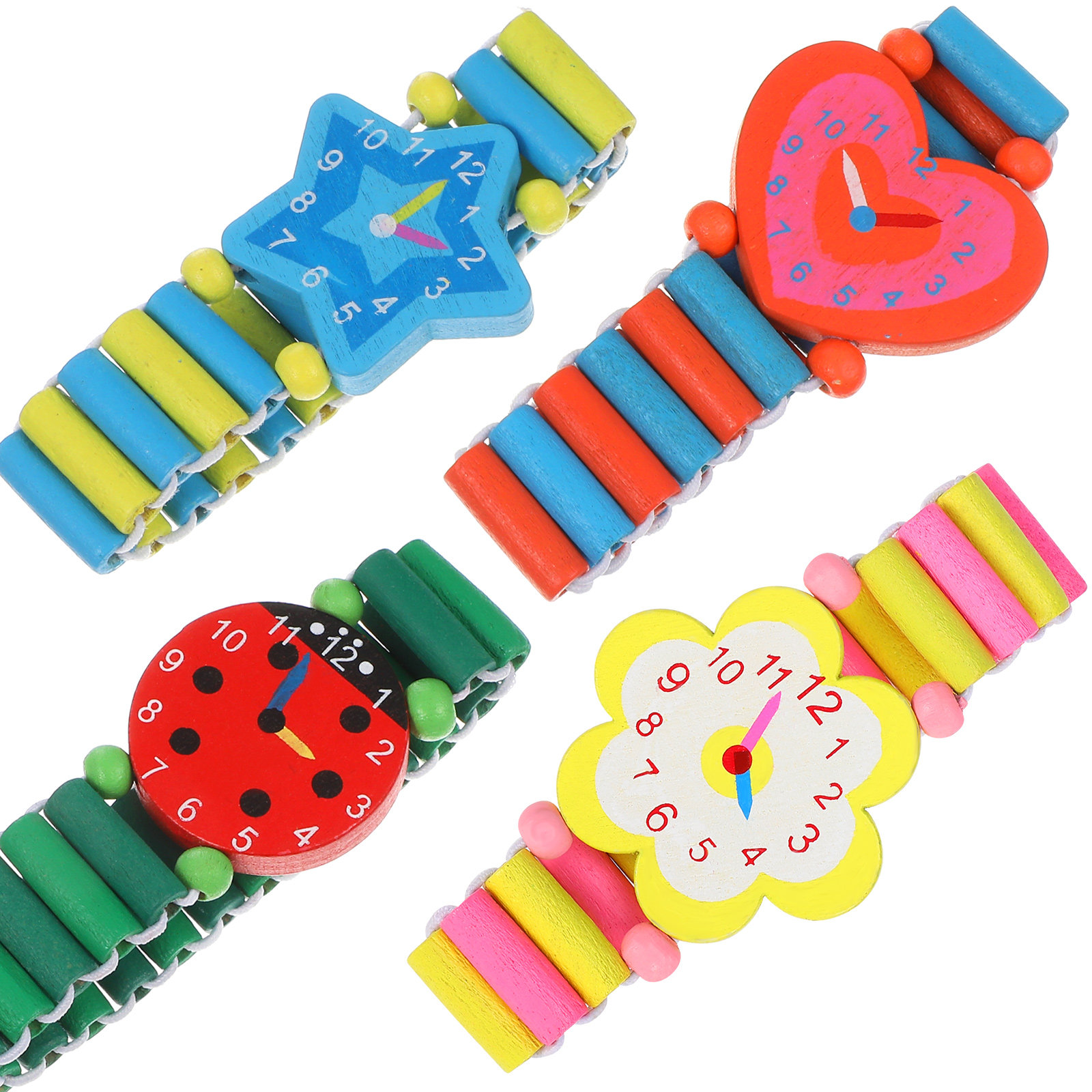 4 Adet Çocuk Karikatür Ahşap S - Luxury Watch Kids incelemesi ve fiyatı