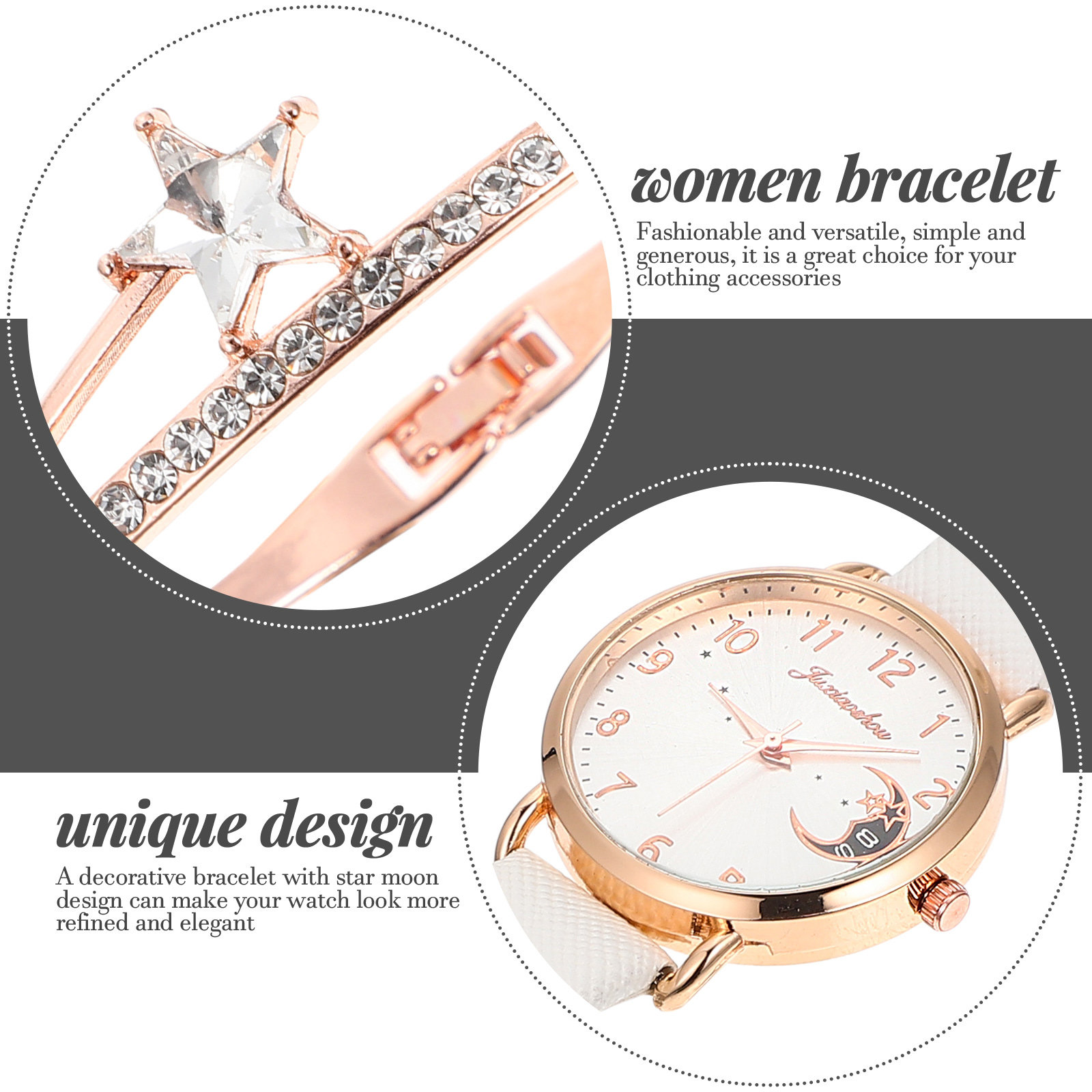 1 Takım Kadın Saat ve Bileklik - Luxury Watch White incelemesi ve fiyatı