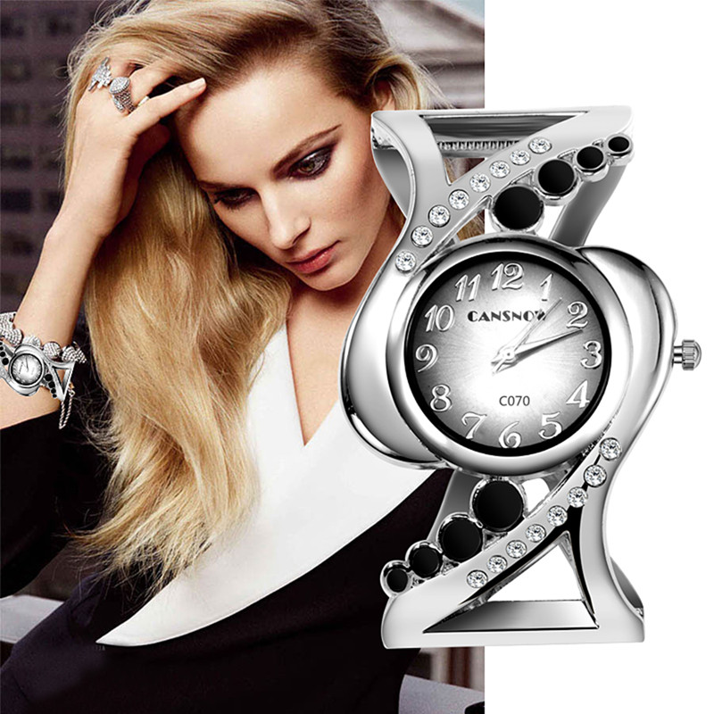 Kadınlar bilezik kol Saati kri - Luxury Watch Diamond incelemesi ve fiyatı