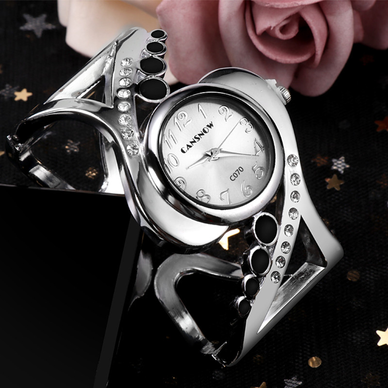 Kadınlar bilezik kol Saati kri - Luxury Watch Diamond incelemesi ve fiyatı