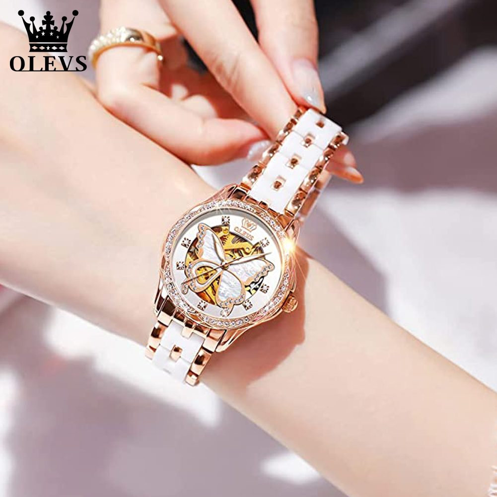 OLEVS kadın otomatik saatler i - Luxury Watch White incelemesi ve fiyatı